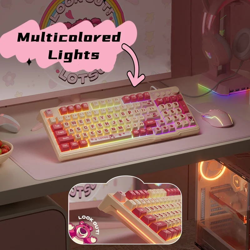 Gaming Keyboard And Mouse Set - Lotso Keyboard 2.4G Wireless Gaming Keyboard