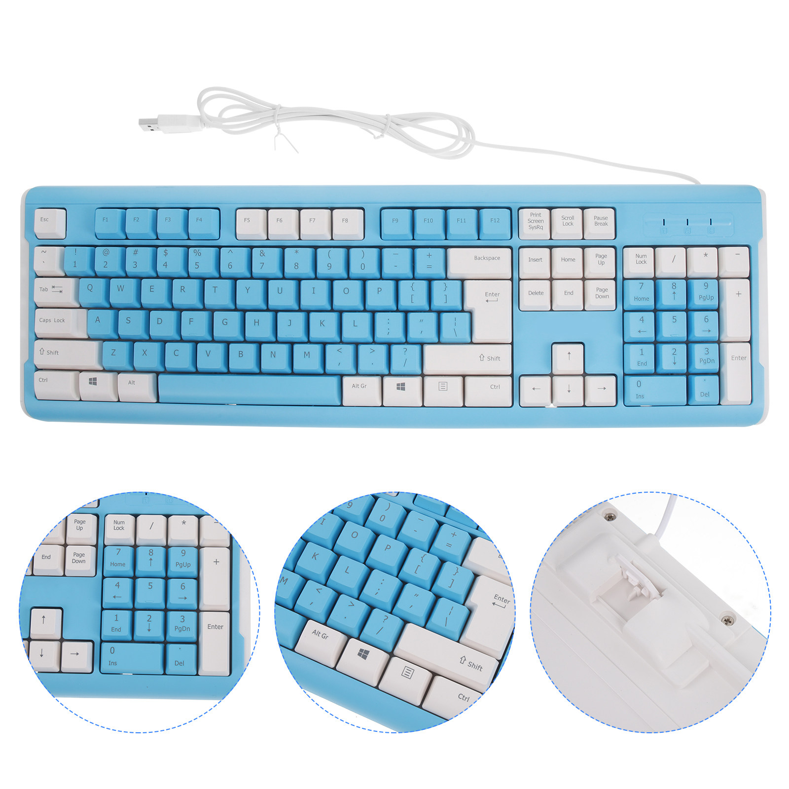 Gaming Keyboard No Number Pad - USB Wired Gaming Keyboard ABS High