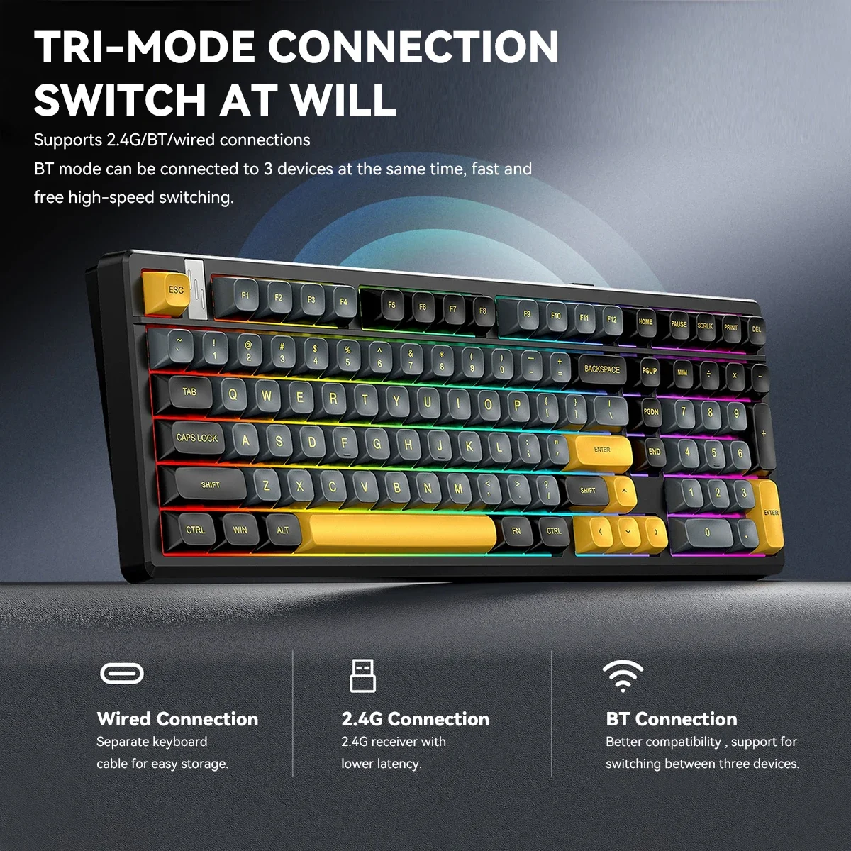 Wireless Mechanical Gaming Key - Gaming Keyboard Thocky review and price