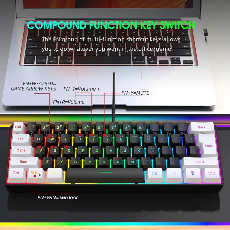 Keyboard and Mouse 60% Compute - Gaming Keyboard And Mouse Set review and price