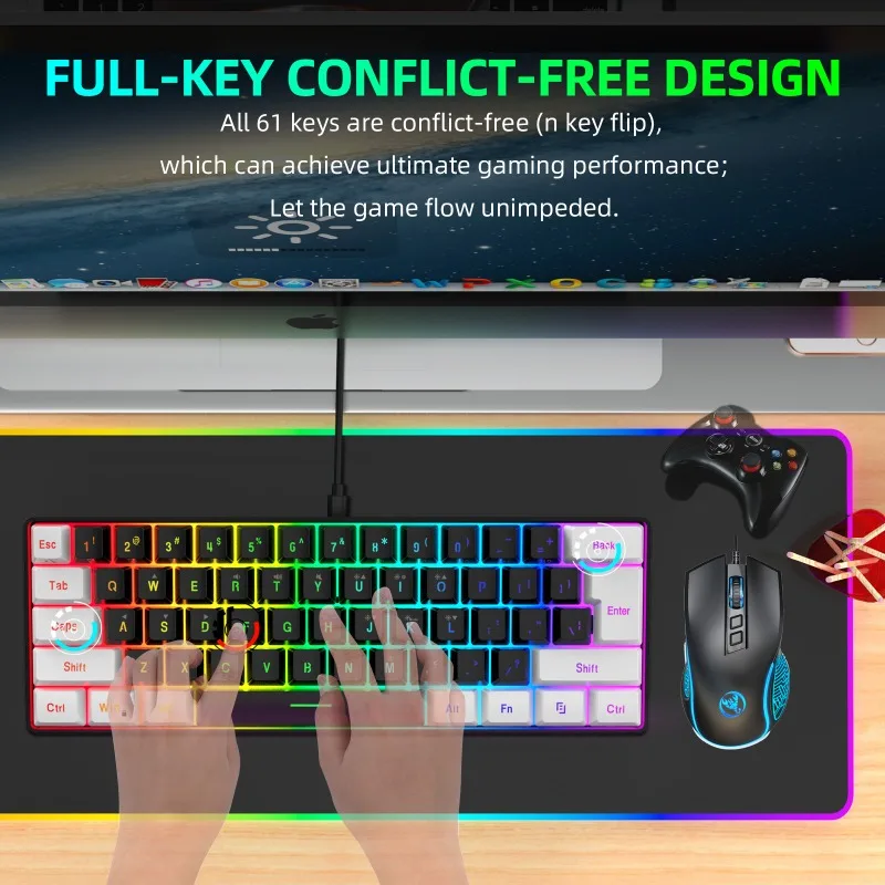 Keyboard and Mouse 60% Compute - Gaming Keyboard And Mouse Set review and price