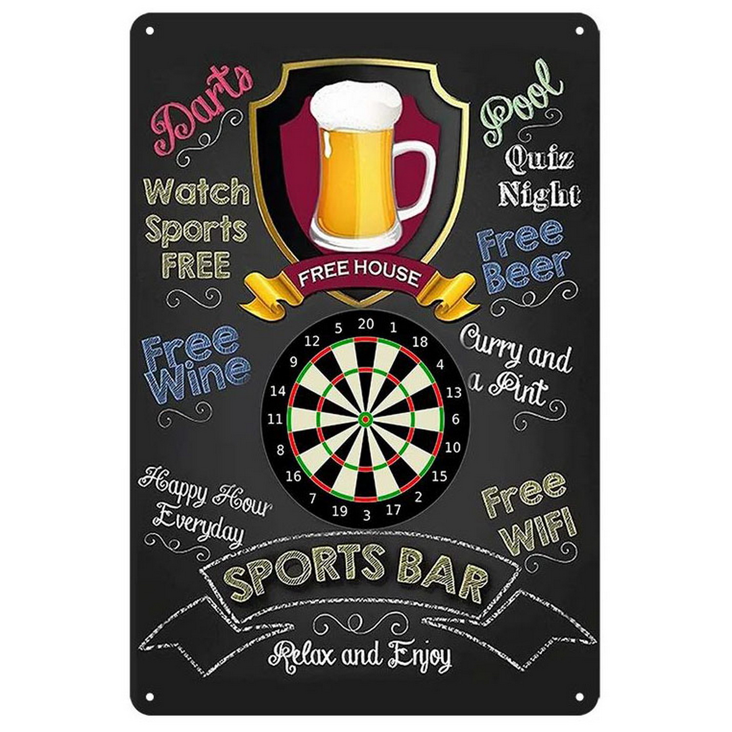 Vintage Darts & Beer Tin Sign, - Brass Weight Plate review and price