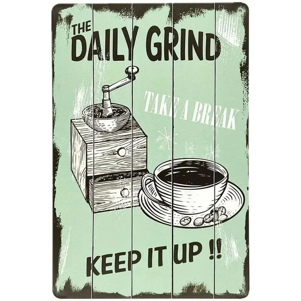 Plaque Metal Signs Drink Coffe - Brass Weight Plate review and price