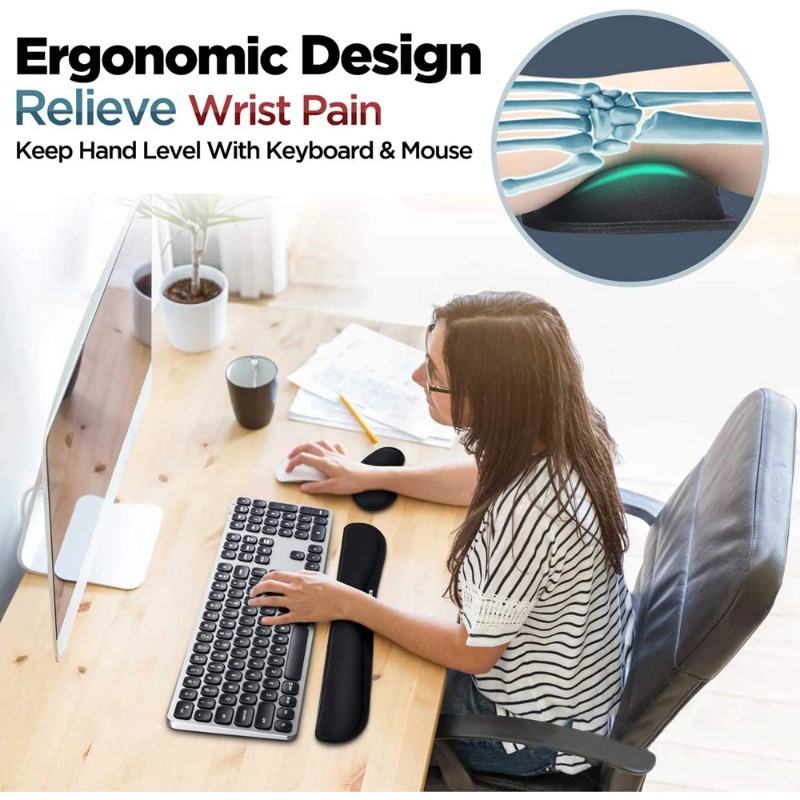 Ergonomic Keyboard Wrist Rest  - Gaming Keyboard And Mouse Set review and price