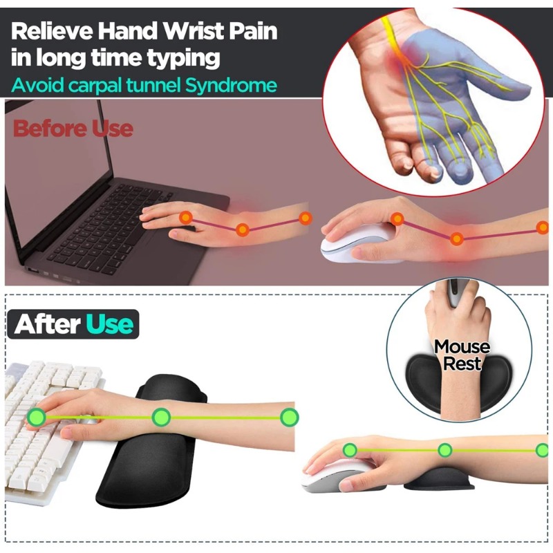 Ergonomic Keyboard Wrist Rest  - Gaming Keyboard And Mouse Set review and price