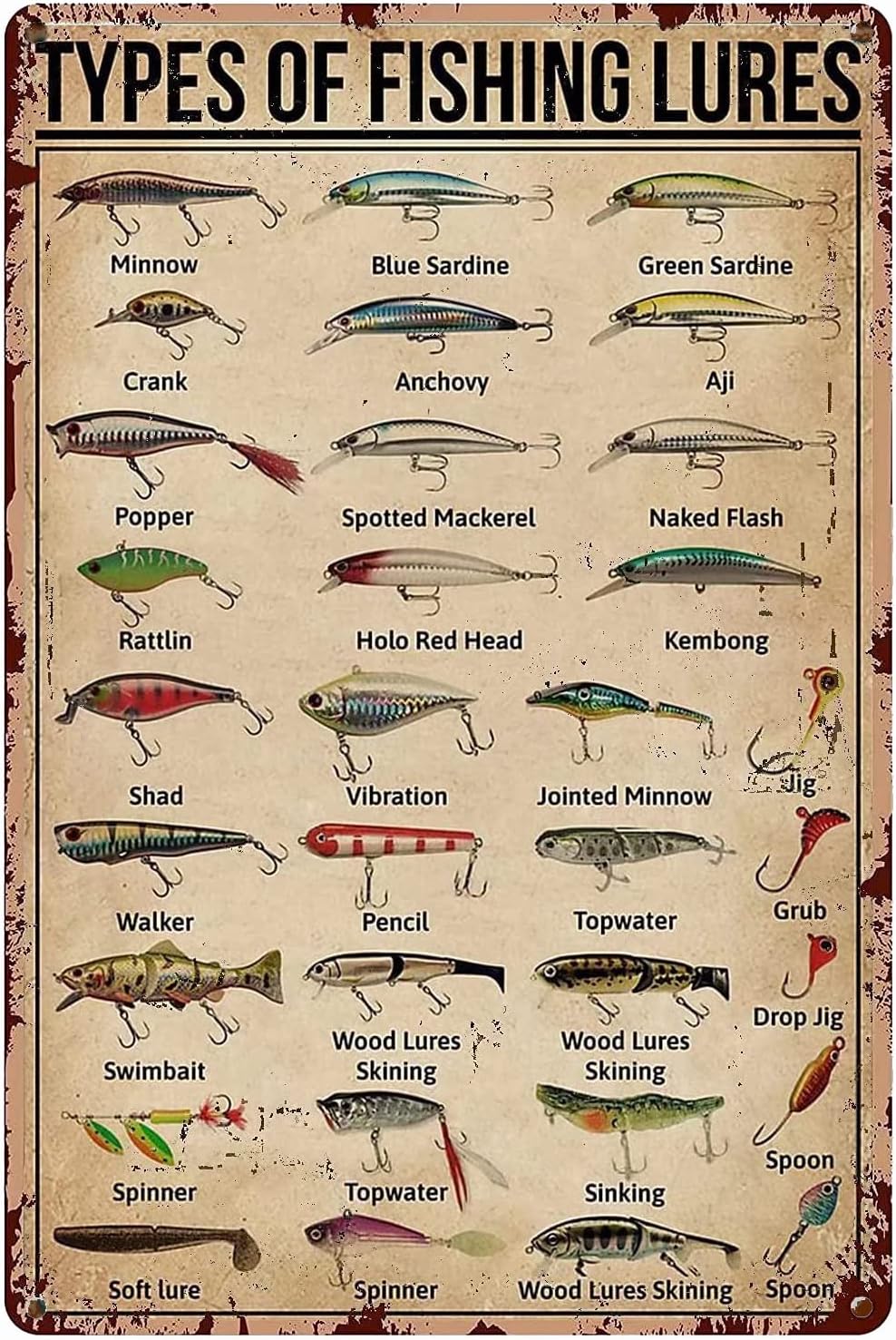 1d,TYPES OF FISHING LURES Know - Brass Weight Plate review and price