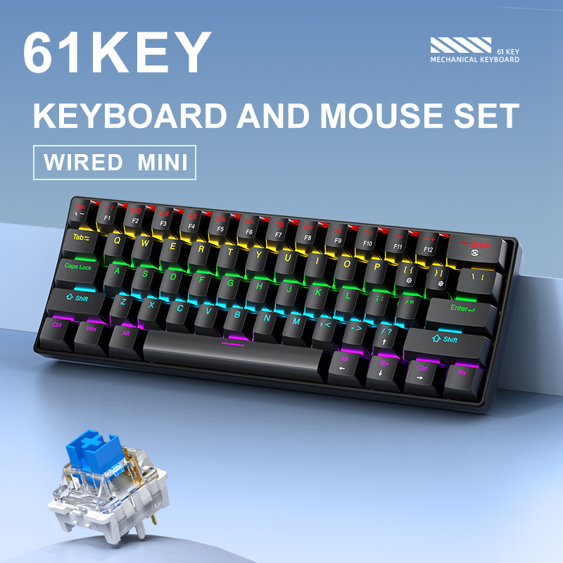 APAYADO K61 Mini Mechanical Ke - Keyboard Gaming Blue Switch review and price