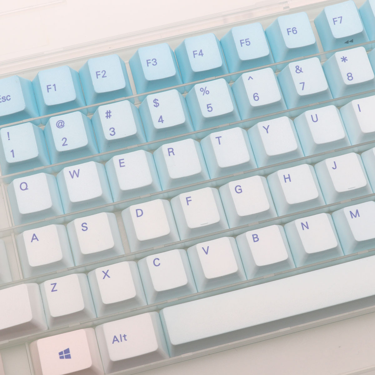 87 Keys Frost Blue Keycaps Che - Keyboard Gaming Blue Switch review and price