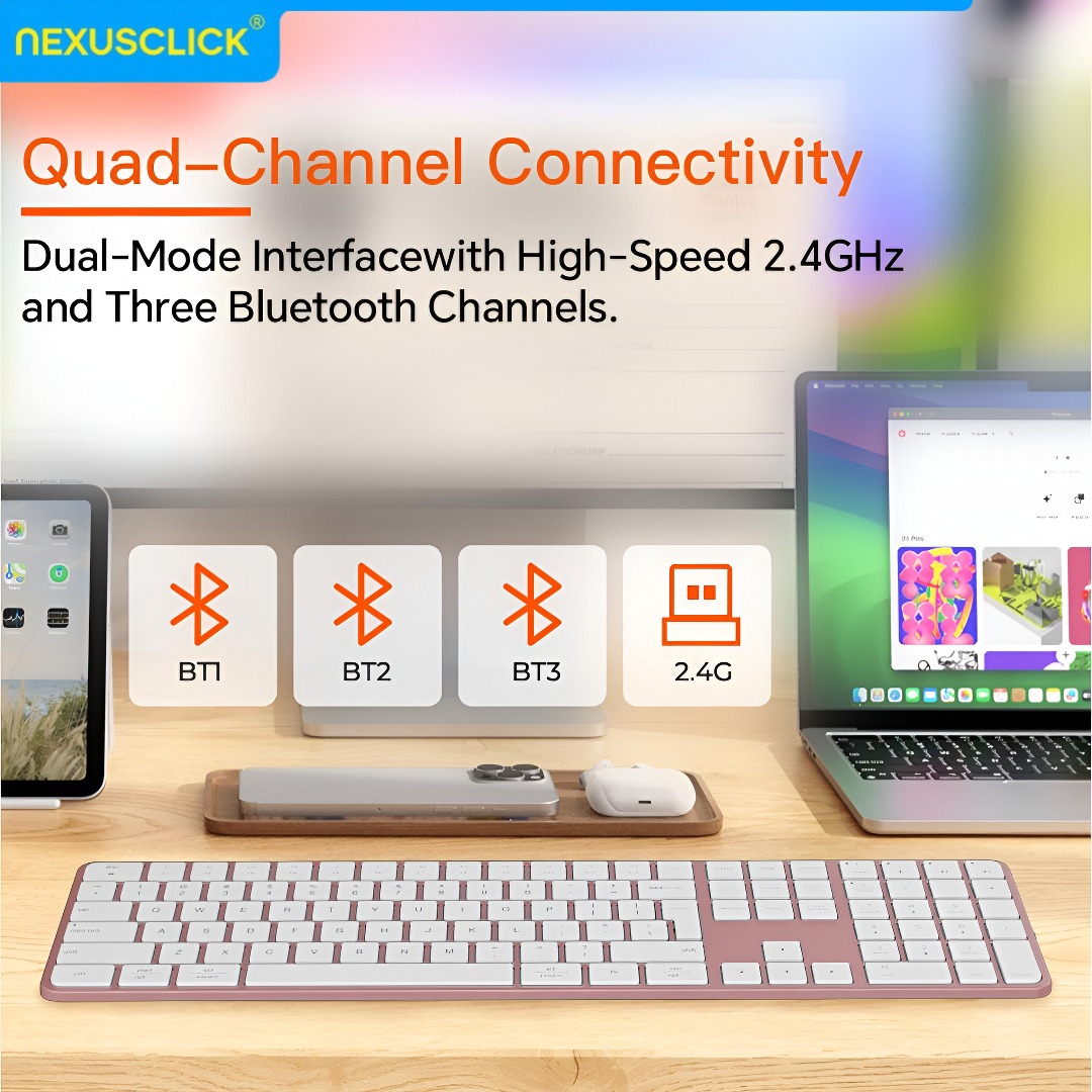 NexusClick Rechargeable Wirele - Gaming Keyboard That Is Quiet review and price