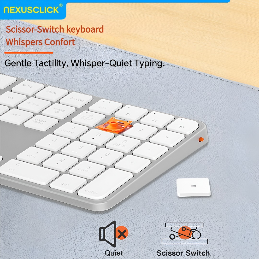 NexusClick Rechargeable Wirele - Gaming Keyboard That Is Quiet review and price
