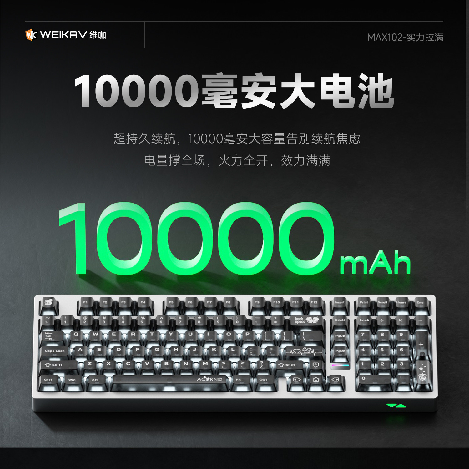 Weika Max102 Aluminum Case Wir - Gaming Keyboard Nearby review and price