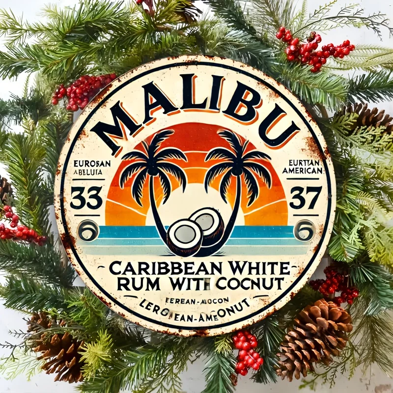 Vintage Malibu Rum Coconut Alu - Brass Weight Plate review and price