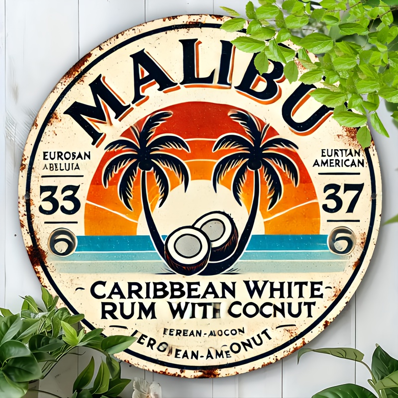 Vintage Malibu Rum Coconut Alu - Brass Weight Plate review and price