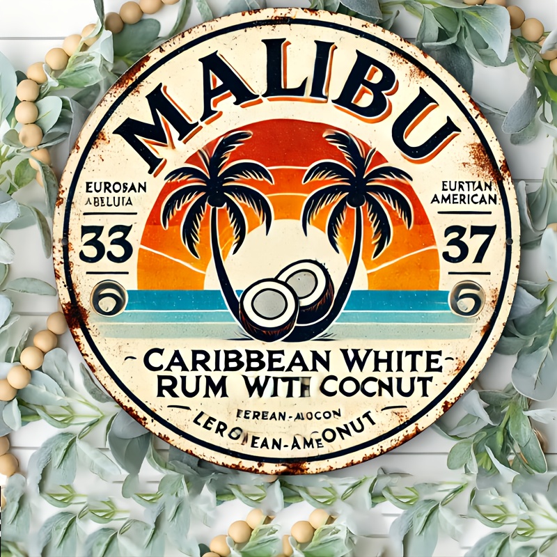 Vintage Malibu Rum Coconut Alu - Brass Weight Plate review and price