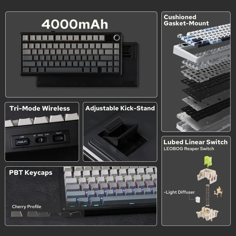 AULA F75 Max Mechanical Keyboa - Gaming Keyboard Nearby review and price