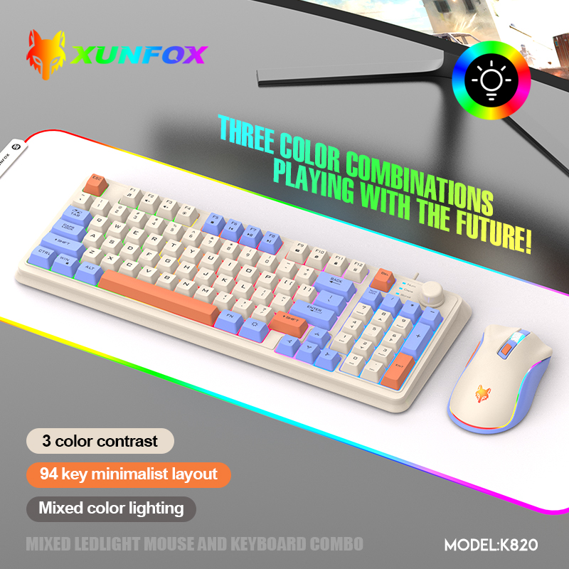 K820 USB Wired Game Keyboard M - Gaming Keyboard And Mouse Set review and price