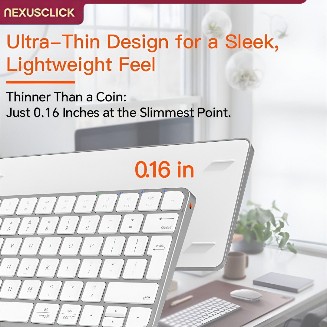 NexusClick Ultra Slim Wireless - Gaming Keyboard That Is Quiet review and price
